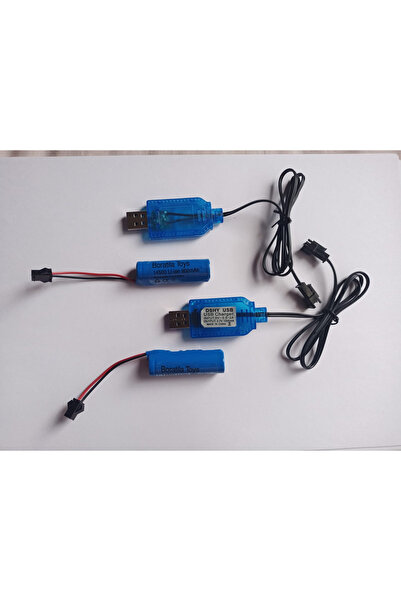 Boratila Toys 2 adet Kumandalı Araç Pili 3.7 V 14500 Li-ion Şarj olabilen 900...