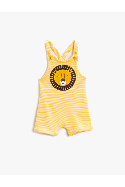 Koton Σορτς Ολόσωμες Απλικέ Λεπτομερείς ριγέ βαμβακερές