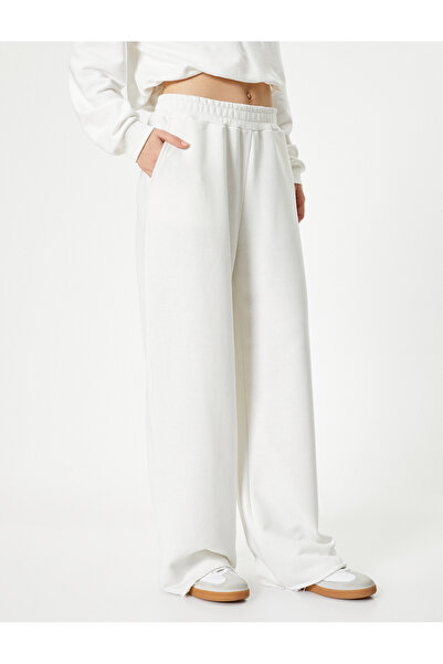 Koton Παντελόνι με φαρδύ πόδι με τσέπες και ελαστική μέση