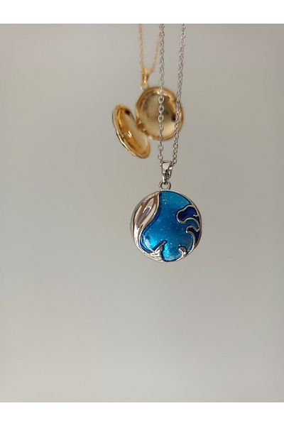 Mervem Store Steel Openable Whale Necklace