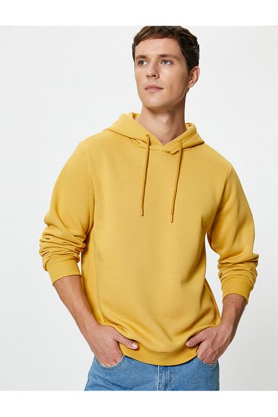 Koton Basic Hooded Sweat Μακρύ μανίκι ανασηκωμένο
