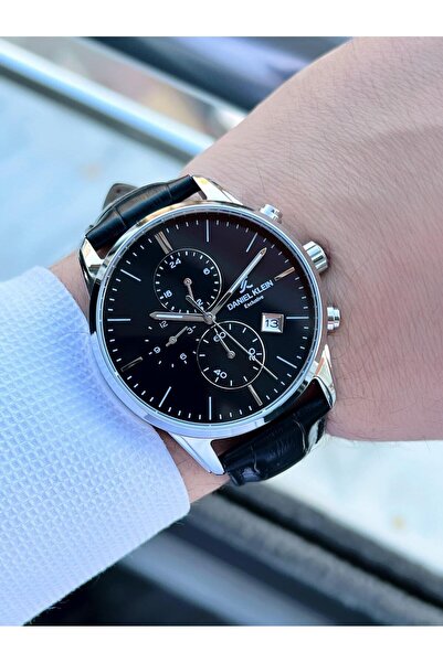 Daniel Klein Men Wrist Watch with 3 Atm Leather Band - for Engagement and Groom, Inner Gauges Active Edk.13834-1