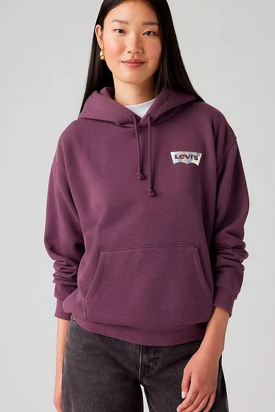 Levi's Тъмнолилав дамски потник с качулка 001U6-0005