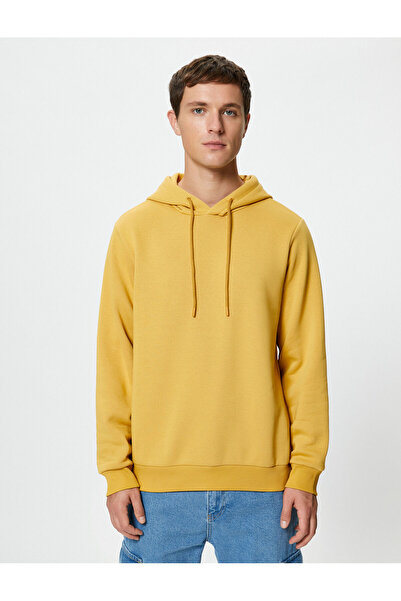 Koton Basic Hooded Sweat Μακρύ μανίκι ανασηκωμένο