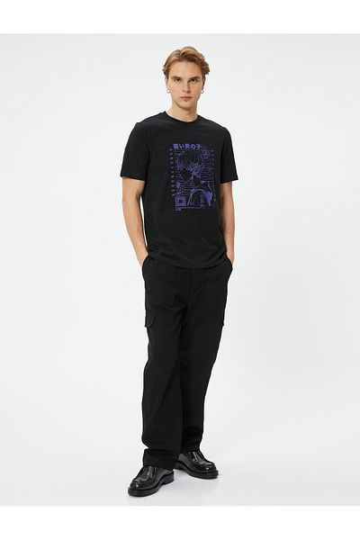 Koton Anime T-Shirt Crew Neck Βαμβακερό κοντό μανίκι
