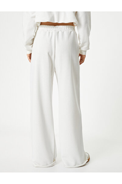 Koton Παντελόνι με φαρδύ πόδι με τσέπες και ελαστική μέση