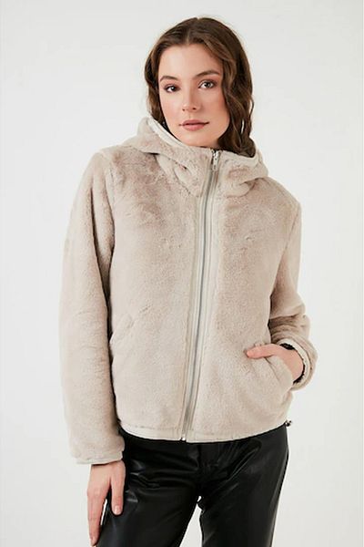 ONLY Women's Black-Cream Double-Sided Coat - 15208777