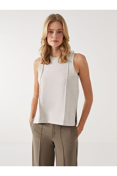 LC Waikiki Ecru Crew Neck Women's Knitwear Athlete