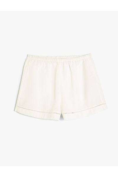 Koton Bequeme Pyjamahose aus Baumwolle mit Stickereien