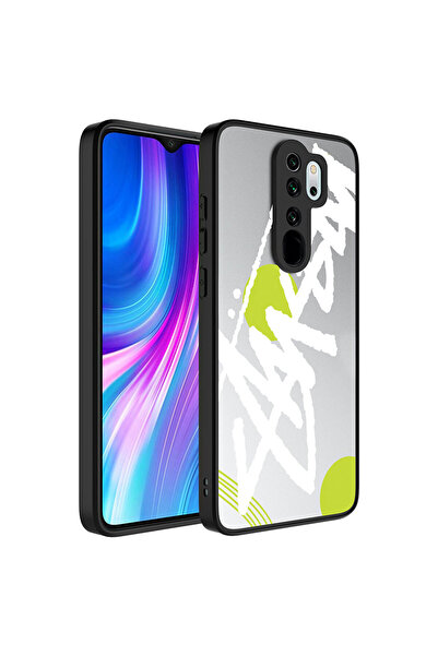 TechTrove Redmi Note 8 Pro Kılıf Aynalı Desenli Kamera Korumalı Parlak Darbe ...