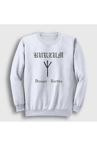Presmono Unisex Λευκό φούτερ Draugen Burzum 23733tt