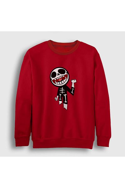 Presmono Унисекс червен суитшърт Bonesy Gorillaz 54419tt