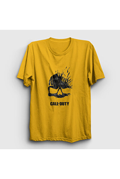 Presmono Unisex žuta lubanja Call Of Duty T-shirt 27104tt
