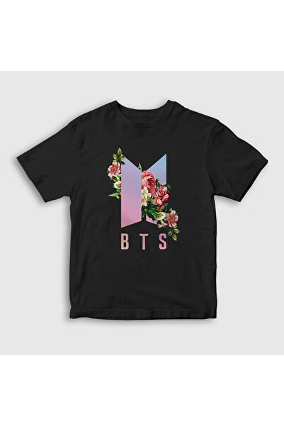 Presmono Unisex dečje crne ruže BTS T-shirt 22576tt