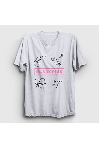 Presmono Μπλουζάκι Unisex White Signs Blackpink 19622tt