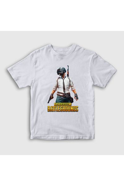 Presmono Unisex Παιδικό Λευκό Κάλυμμα Pubg T-shirt 30250tt