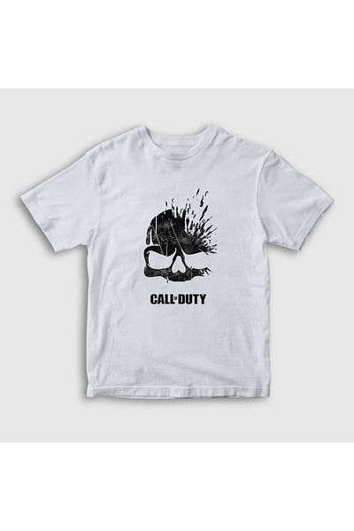 Presmono Unisex Παιδικό μπλουζάκι White Skull Call Of Duty 27251tt