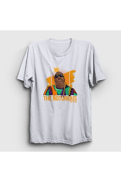 Presmono Unisex Λευκό King The Notorious Big T-shirt 40795tt