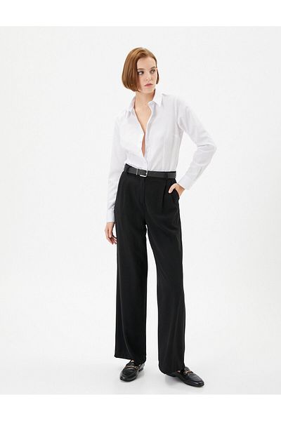Koton Klasszikus Slim Fit gombos hosszú ujjú ing