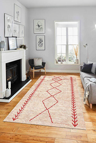 Viyana Home Digital Non-Slip Modern Straw Look Jute Model Washable Runner Kitchen Living Room Carpet