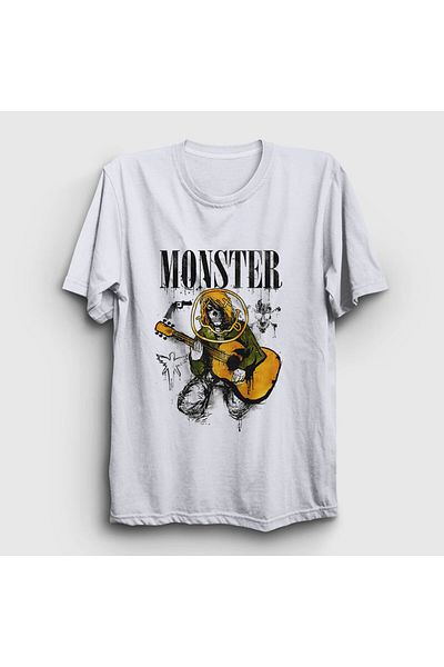 Presmono Tricou unisex White Monster Nirvana Kurt Cobain 35656tt