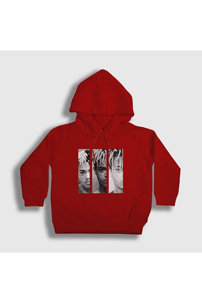 Presmono Унисекс детски червен суитшърт с качулка Three Xxxtentacion 49320tt