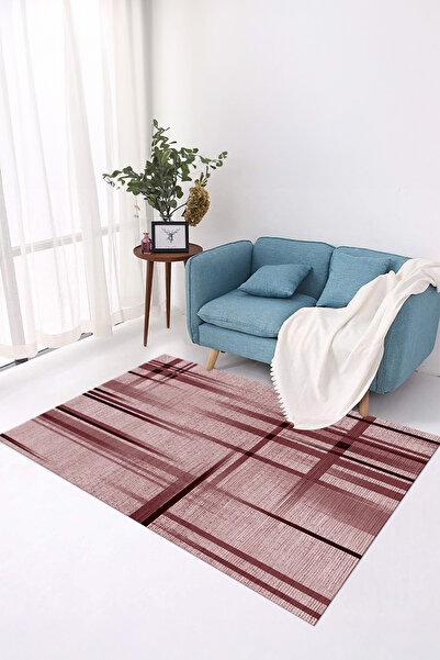 Viyana Home Digital Non-Slip Colorful Modern Pattern Jute Model Washable Floor Mat Kitchen Living Room Carpet