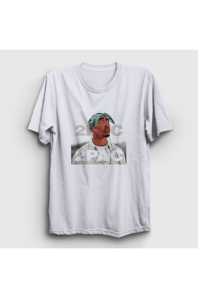 Presmono Μπλουζάκι Unisex Λευκό 2pac Tupac Shakur 45407tt