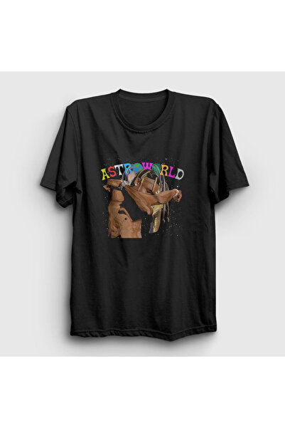 Presmono Unisex crni Hug Astroworld Travis Scott T-shirt 42619tt