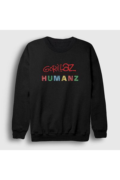 Presmono Унисекс суитшърт Humanz V2 Gorillaz - черен - 54788tt