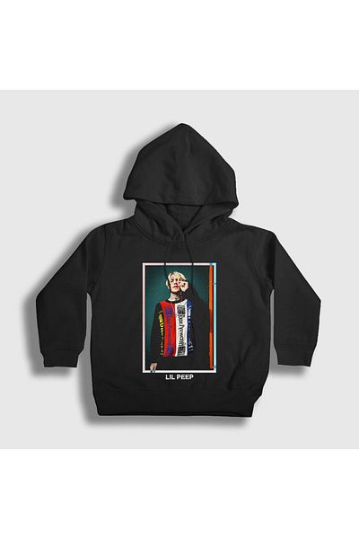 Presmono Унисекс детски черен суитшърт с качулка Gosha Lil Peep 36871tt