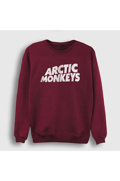 Presmono Унисекс суитшърт с лого Arctic Monkeys в червено 14479tt