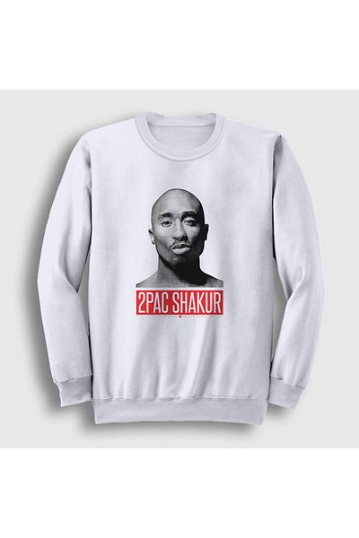 Presmono Φούτερ Unisex White Gun Tupac Shakur 45843tt
