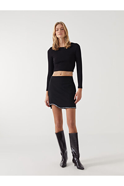 LC Waikiki XSIDE Crew Neck Women's Crop with Stones