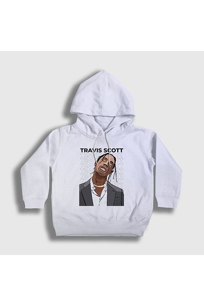 Presmono Hanorac cu glugă unisex pentru copii alb Icon Astroworld Travis Scott 42700tt