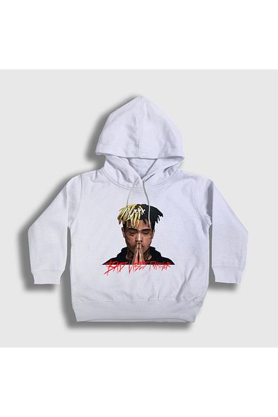 Presmono Hanorac cu glugă unisex alb Forever Xxxtentacion pentru copii 47792tt