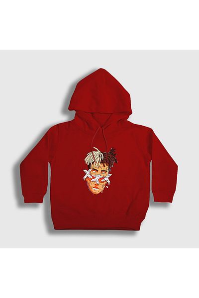 Presmono Унисекс детски червен суитшърт с качулка Xxxtentacion 48100tt