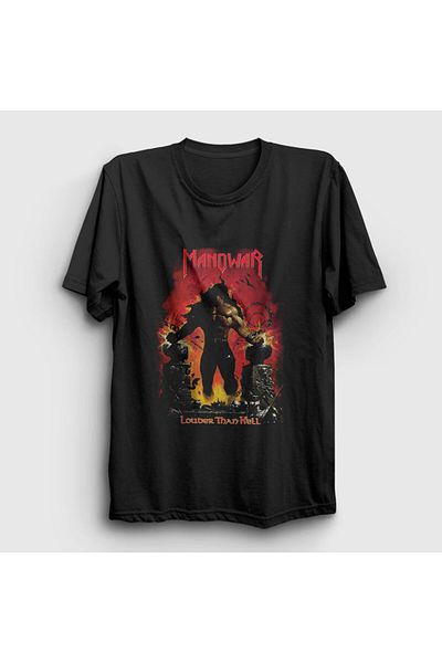 Presmono Μπλουζάκι Unisex Μαύρο Louder Than Hell Manowar 64110tt