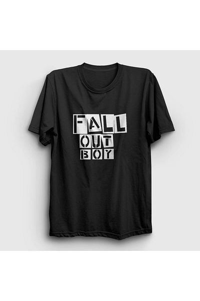 Presmono Unisex Μαύρα Κουτιά Fall Out Boy T-shirt 61978tt