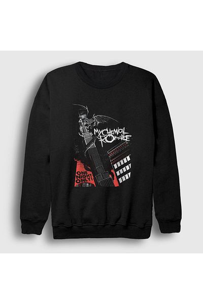 Presmono Unisex Μαύρο One Night My Chemical Romance Φούτερ 71708tt