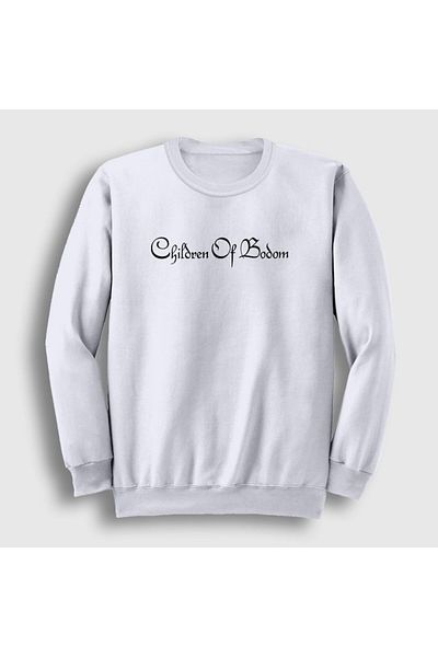 Presmono Unisex Λευκό Λογότυπο Φούτερ Children Of Bodom 34042tt