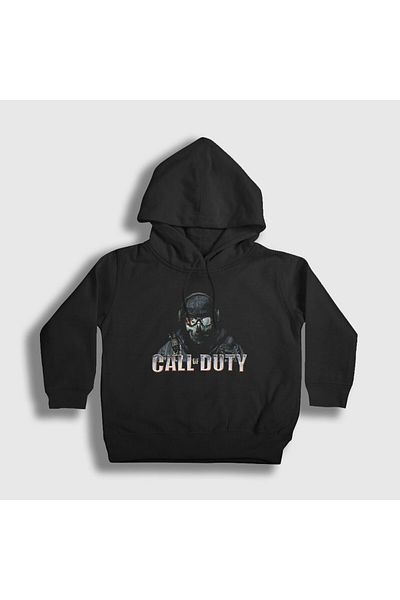 Presmono Унисекс детски черен суитшърт с качулка Call of Duty 27426tt