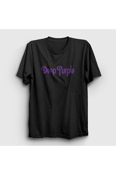 Presmono Μπλουζάκι Unisex Μαύρο λογότυπο Deep Purple 60517tt