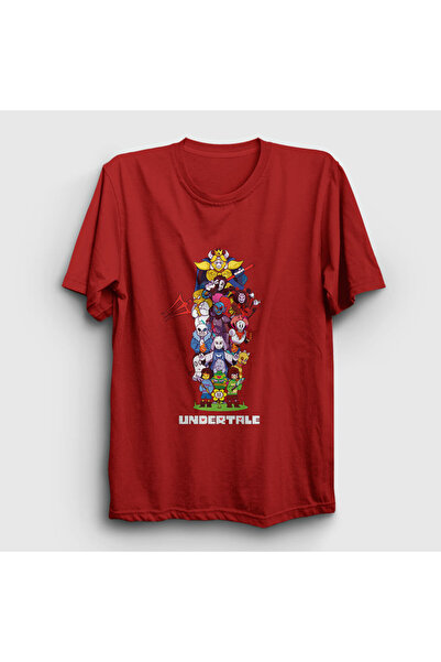 Presmono Unisex crvena All Undertale T-shirt 31611tt