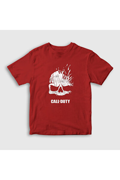 Presmono Unisex dečja crvena kapa sa lubanjom Call Of Duty T-shirt 27251tt