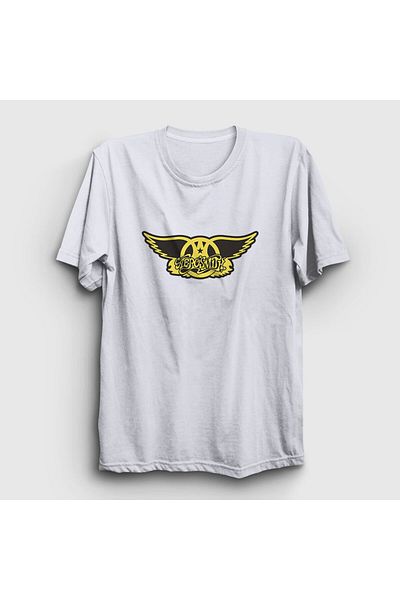 Presmono Μπλουζάκι Unisex Λευκό Κίτρινο Aerosmith 7162tt