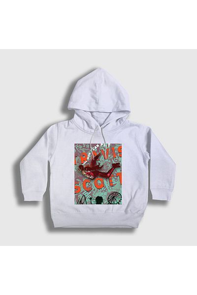 Presmono Unisex Παιδική Λευκή Μύγα Astroworld Travis Scott Φούτερ με κουκούλα 42454tt
