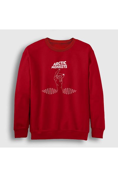 Presmono Унисекс суитшърт Arctic Monkeys с червени щракащи копчета 15057tt