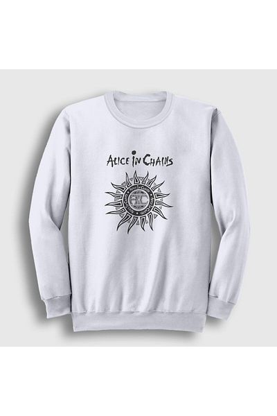 Presmono Φούτερ Unisex Λευκό Γκρι Alice In Chains 7635tt