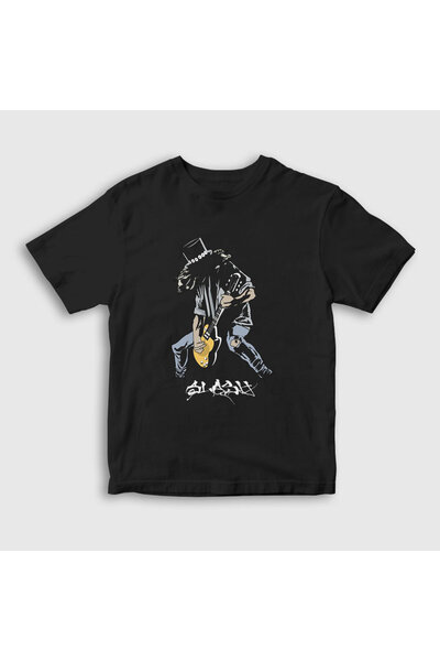 Presmono Unisex dečije crne solo čizme Guns N' Roses Slash T-shirt 40252tt
